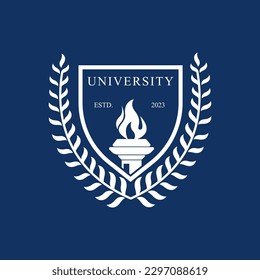 University college school badge logo design vector image