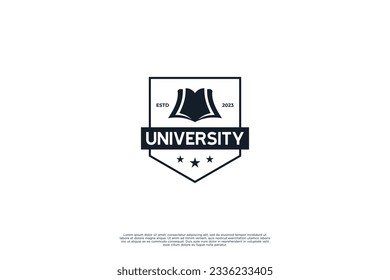 University college school badge logo design.