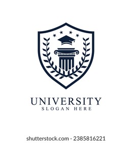 University college school badge logo design vector image. Education badge logo design. University high school emblem