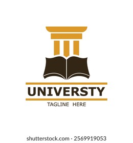 University college school badge logo design. University high school emblem, badge and icon