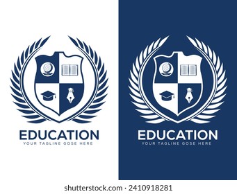 University and college school crests and logo emblem svg