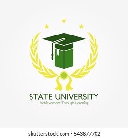 University and college school logo design template. Vector Illustration