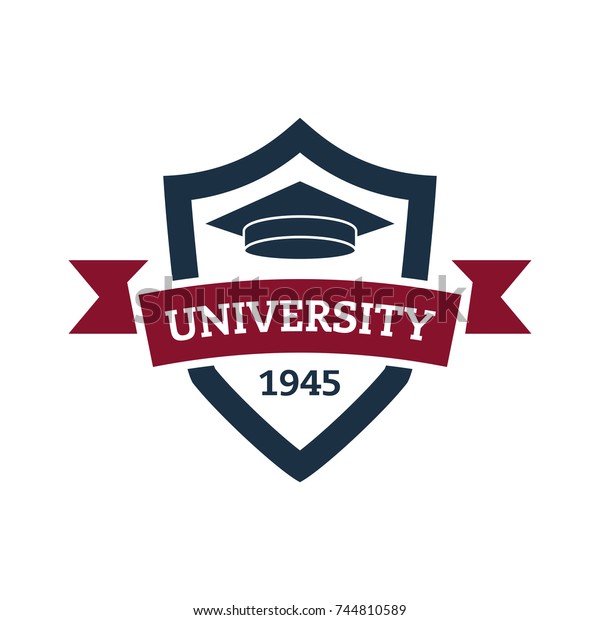 University College Shield School Logo Emblems Stock Vector Royalty