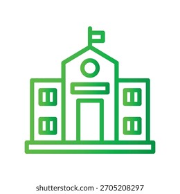 University Color gradient illustration vector icon which can easily modify or edit 