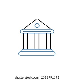University concept line icon. Simple element illustration.University concept outline symbol design.