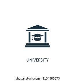 university creative icon. Simple element illustration. university concept symbol design from Science collection. Can be used for web and mobile.