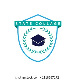 University crests and college school emblems vector logos isolated