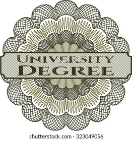 University Degree abstract linear rosette
