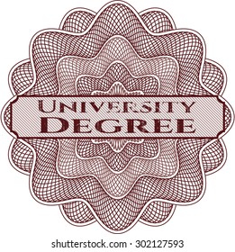 University Degree abstract rosette