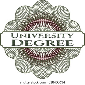 University Degree abstract rosette