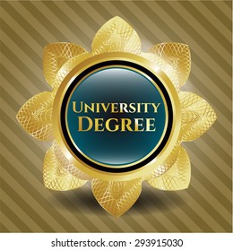 University Degree gold badge