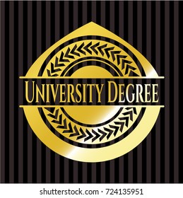 University Degree gold badge