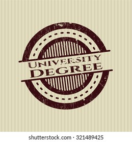 University Degree grunge stamp