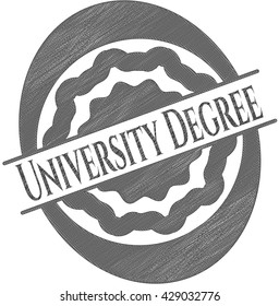 University Degree pencil effect