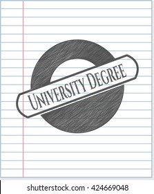 University Degree penciled
