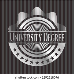University Degree silver emblem