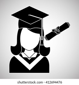 University design. graduation and education illustration