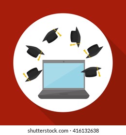 University design. graduation and education illustration