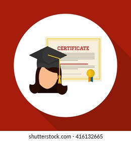 University design. graduation and education illustration