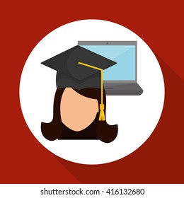 University design. graduation and education illustration