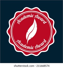 university design over blue background vector illustration