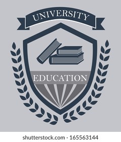 university  design over gray background vector illustration 