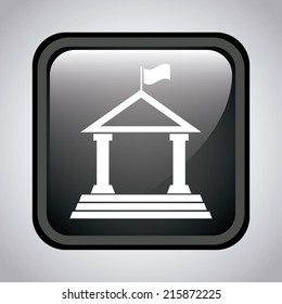 university design over gray   background vector illustration