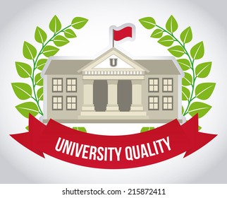 university design over  gray background vector illustration
