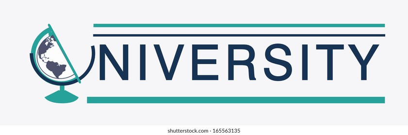 university  design over white background vector illustration 
