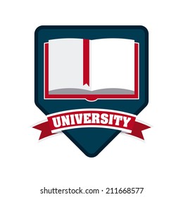 university design over white  background vector illustration