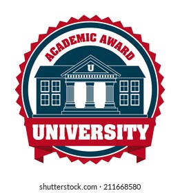 university design over white background vector illustration