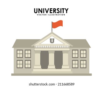 university design over white background vector illustration