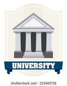 university design over white background vector illustration