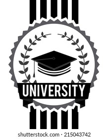 university design over white background vector illustration