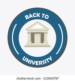 university design over white background vector illustration
