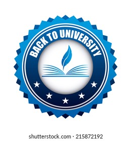 university design over  white background vector illustration