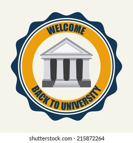 university design over  white background vector illustration