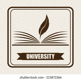 university design over white  background vector illustration