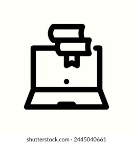 university, digital library icon, isolated icon in light background, perfect for website, blog, logo, graphic design, social media, UI, mobile app