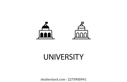 University double icon design stock illustration,