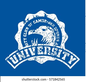 University Eagle graphic design vector art