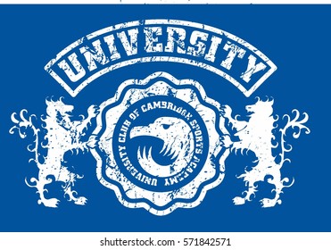 University Eagle graphic design vector art