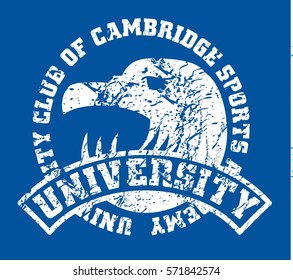 University Eagle graphic design vector art