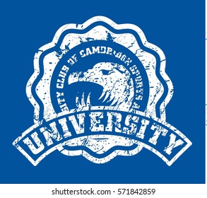 University Eagle graphic design vector art 