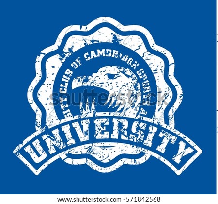 University Eagle graphic design vector art