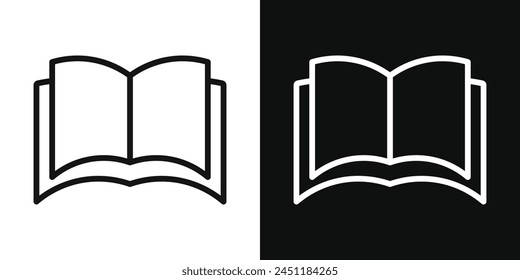 University Education and Book Icon Set. Study Reading and Library Dictionary Symbols.