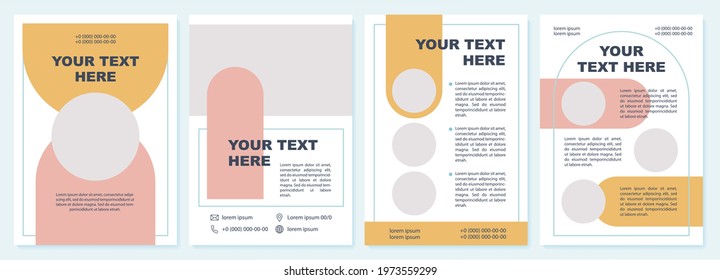 University education brochure template. Flyer, booklet, leaflet print, cover design with copy space. Your text here. Vector layouts for magazines, annual reports, advertising posters