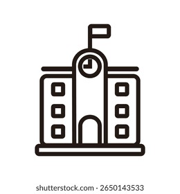 Web-Symbole der Universität für Bildung und Lernen im Linienstil. Schule, Universität, Lehrbuch, Lernen. Vektorgrafik.