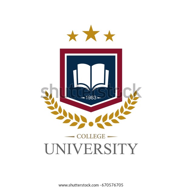 University Education Logo Design Stock Vector (Royalty Free) 670576705