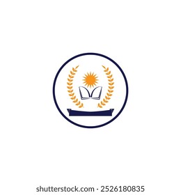 University Education Logo Design Stock Vector